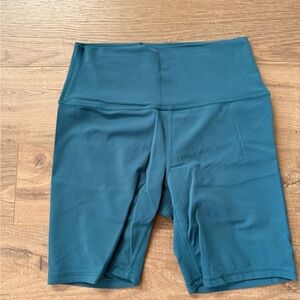 Athleta Teal Green Transcend Bike Shorts 5”